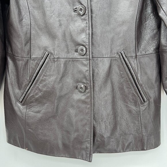 Wilsons Leather Maxima Women's Brown Lined Jacket /Coat S - Picture 3 of 4